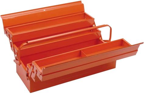 bahco metal cantilever tool box|Bahco Orange Metal Cantilever Toolbox 22in.